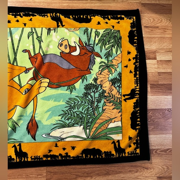 Rare Vintage 90s Disney Exclusive Lion King Beach Towel Simba Pumba Timon - Picture 7 of 8
